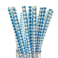 Paper Straw Diamond Biru 6 mm