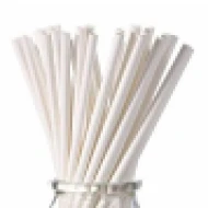 Paper Straw 1 Color 8 mm Putih