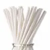Paper Straw 1 Color 8 mm Putih