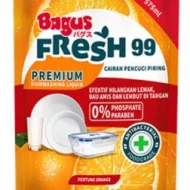 Bagus FRESH 99 Premium Anti Bacterial Dish Wash Liq Pch 575ml FORTUNE ORANGE