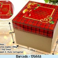 CAKE BOX 22x22x18cm Box Izora1 2pc