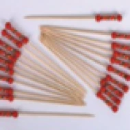 Red double pear Cocktail Pick 120mm  1 bag  100 pc 