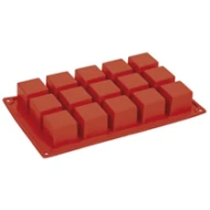 FORMAFLEX 175 x 300 mm multiportion silicone mould  15 cube indents 40 x 40 x h 40 mm vol 62 ml