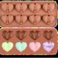 Sil Diamond Heart 8cav Choco