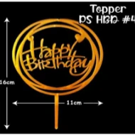Cake Topper HBD Plastic 4