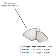 Saringan Kopi Reusable Datar 24 cups