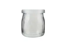 Bottle 200ml Short Pudding Glass Bottle with plastic cover 1 ~item/2024/1/3/06900030_220ml_short_pudding_glass_botle_with_plastic_cover
