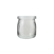 200ml Short Pudding Glass Bottle with plastic cover