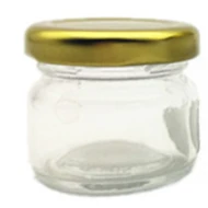 30ml round glass bottle with metal cover