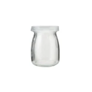 100ml Short Pudding Glass Bottle with plastic cover