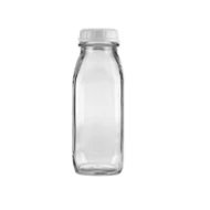 300ml Square Glass Bottle with plastic lid