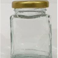 500ml Square Glass Jar with metal lid