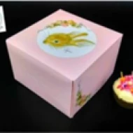 Rabbit Annie Cake Box PINK Size16x16x10 cm 5pcs