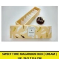 Sweet Time Macaroon Box CREAM Size26x7x6 cm 2pc