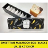 Sweet Time Macaroon Box BLACK Size26x7x6 cm 2pc
