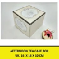 Afternoon Tea Cake Box uk16x16x10 cm 2pc