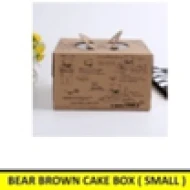 Bear Brown Cake Box  Small uk 16x16x10 cm 2pc