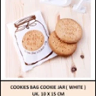 Cookies Bag Cookie Jar WHITE uk10x15 cm