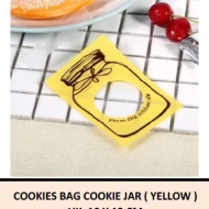 Cookies Bag Cookie Jar Yellow uk10x13 cm