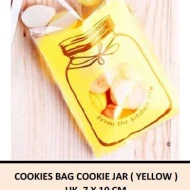 Cookies Bag Cookie Jar Yellow uk7x10 cm