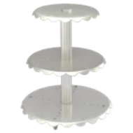 AlAlloy Wedding Cake Stand 3 Tier Central Pillars
