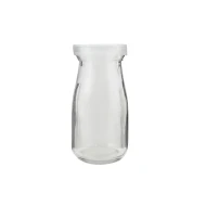 100ml Tall Pudding Glass Bottle with plastic cover