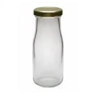 200ml round glass bottle with metal cover