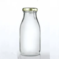 250 ml Round Glass Bottle with Metal Lid