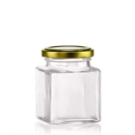 220ml Square Jar With Metal Cover