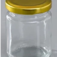210ml round glass bottle with metal cover