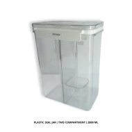 Plastic Seal Jar  two compartment  2800 ML