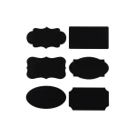 PVC CHALKBOARD LABEL STICKERS L8xW45CM 12PCSBAG EFAY