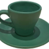 MUCHEF ESPRESSO TULIP CUP  SAUCER TALE GREEN