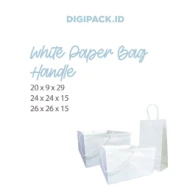 DIGIPACK  White Paper Bag Tali 20 x 9 x 29 25pcs