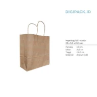 DIGIPACK  Brown Paper Bag Tali 28 x 15 x 28 25pcs