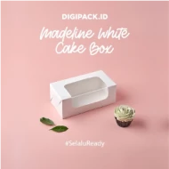 DIGIPACK  Madeline Window White Cake Box 21 x 11 x 8  5pcs