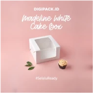 DIGIPACK  Madeline Window White Cake Box 21 x 21 x 8 5pcs