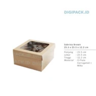 DIGIPACK  Sabrina Brown Cake Box 205 x 205 x 10 5pcs