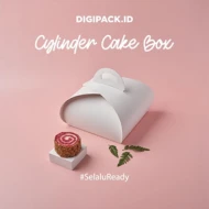 DIGIPACK  Cylinder White Cake Box 193 x 193 x 12 10pcs