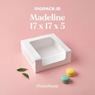DIGIPACK  Madeline Window White Cake Box 17 x 17 x 5 10pcs