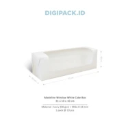 DIGIPACK  Madeline Window White Cake Box 31 x 10 x 10 10pcs