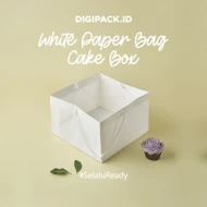 DIGIPACK  White Paper Bag Cake Box 26 x 26 x 15 10pcs