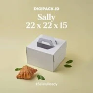 DIGIPACK  Sally White Cake Box 22 x 22 x 15 10pcs